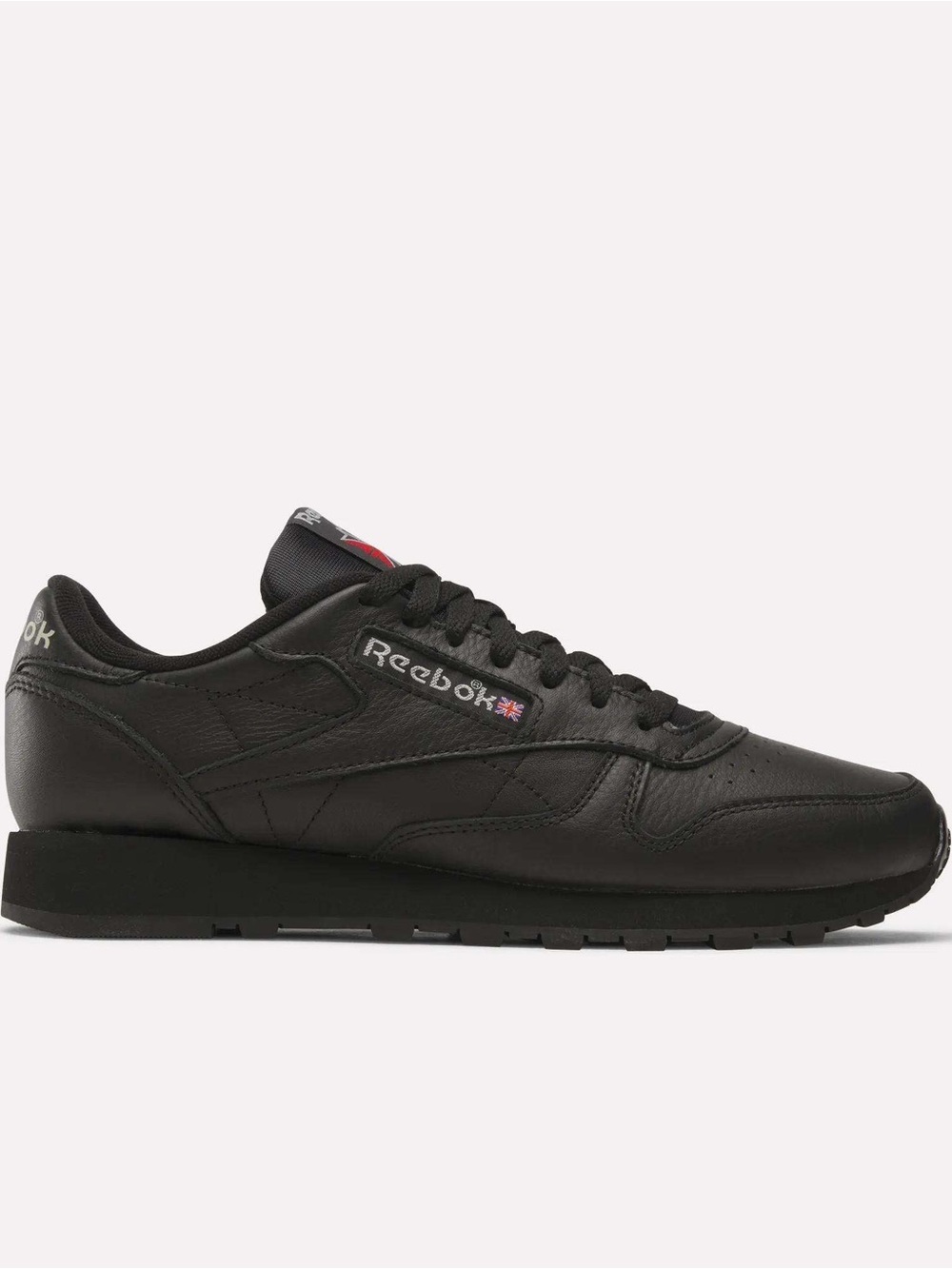 Reebok kids Classic Leather Sneakers - Black with Subtle Red Accent